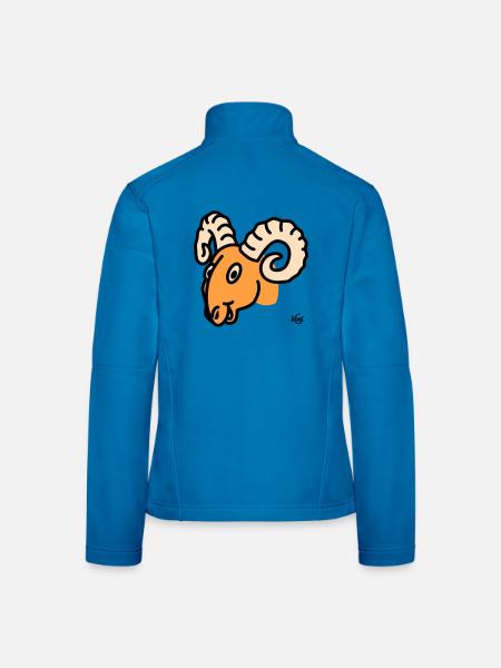 Widder groß - Frauen Softshelljacke - Lichtblau - Hinten