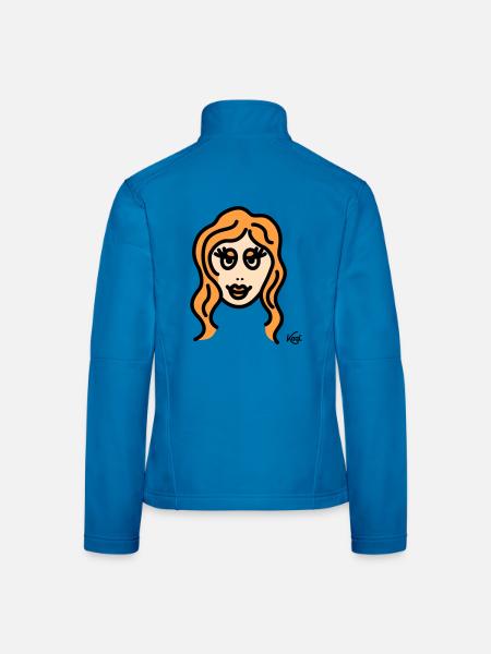 Vierge grande - Veste en tissu softshell Femme - bleu clair - Dos
