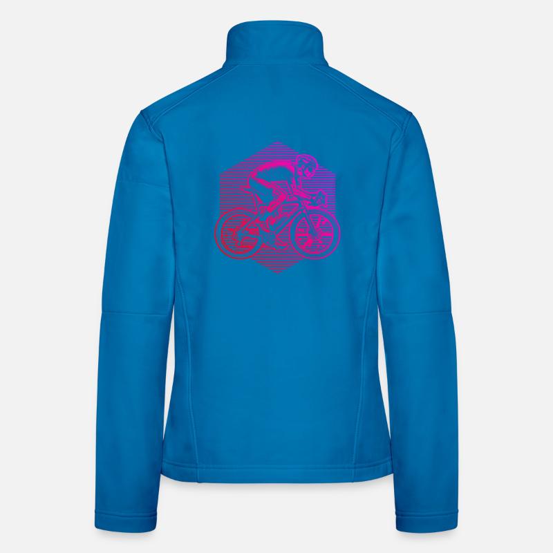 Idée cadeau pour un vélo de route avec vélo de route Veste en tissu softshell Femme