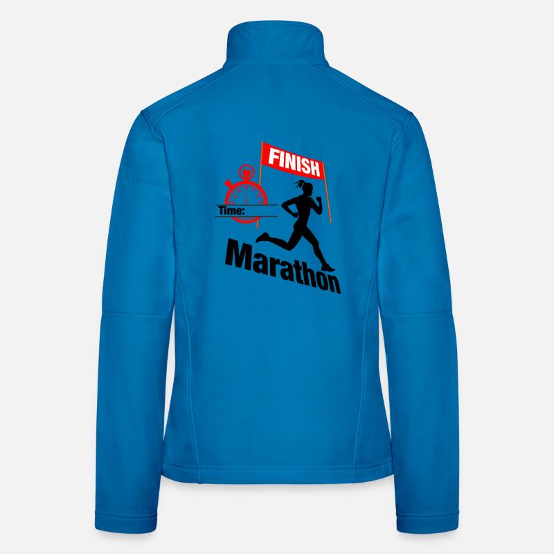 Coureuse marathonienne – Temps de course Veste en tissu softshell Femme