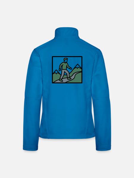 Groupe de randonnée alpiniste Randonnée des Montagnes - Veste en tissu softshell Femme - bleu clair - Dos