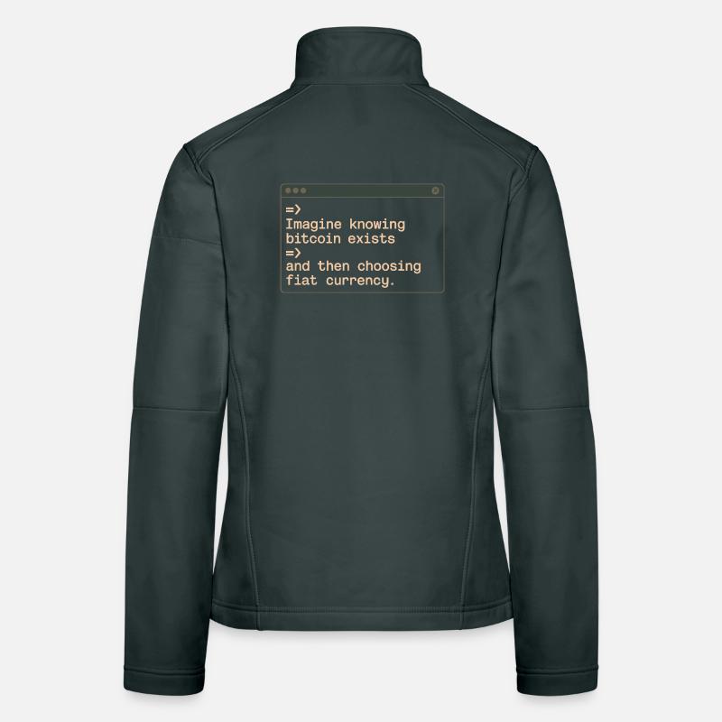 Bitcoin Imaginez savoir que Bitcoin existe crypto BTC Veste en tissu softshell Femme