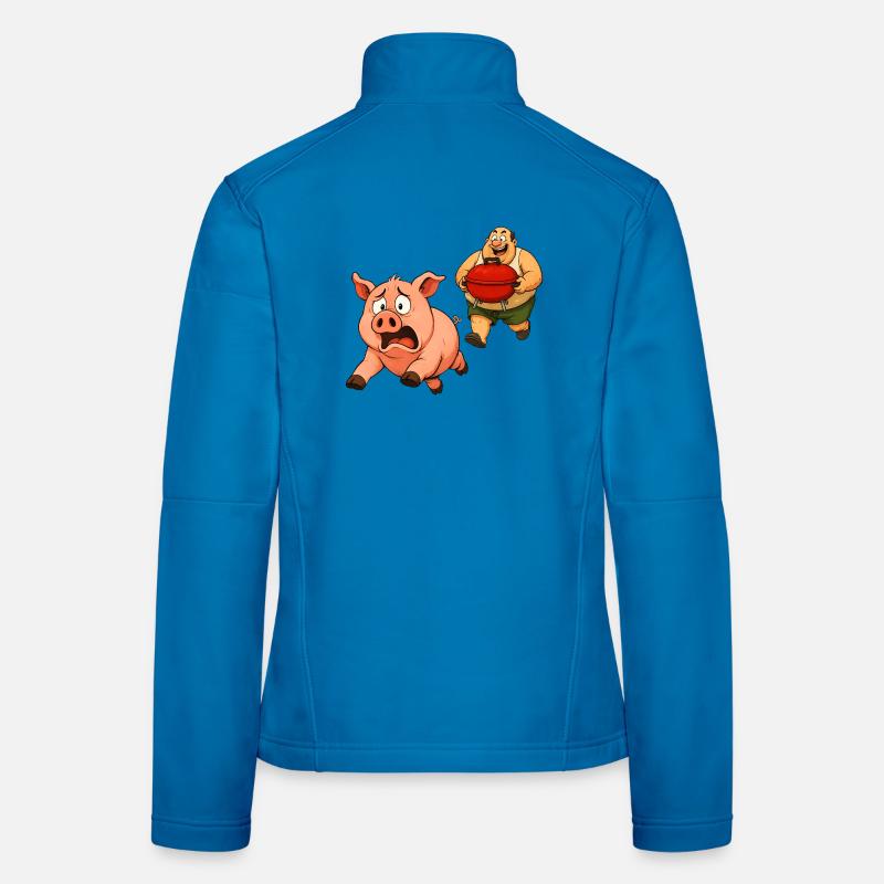 Conception de gril amusante Veste en tissu softshell Femme