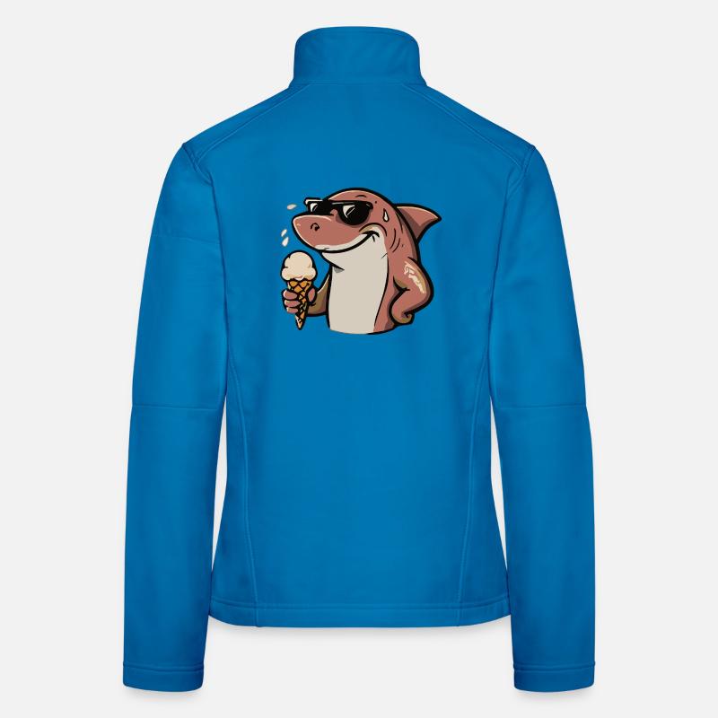 Requin à lunettes de soleil avec de la glace Veste en tissu softshell Femme