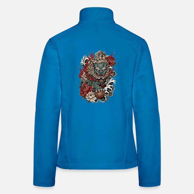 Gardien de la Fleur de Foo Dog Veste en tissu softshell Femme