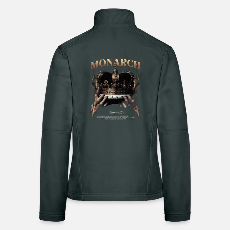 Monarch Crown Dark Flames Women's Softshell Jacket