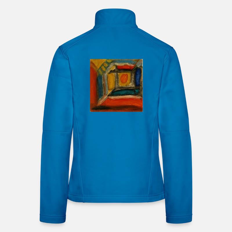 Colored Interior Fragment Women's Softshell Jacket