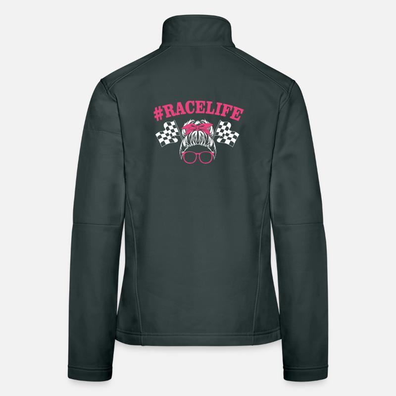 Course de dragsters Veste en tissu softshell Femme