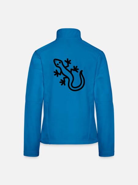 Eidechse - Frauen Softshelljacke - Lichtblau - Hinten