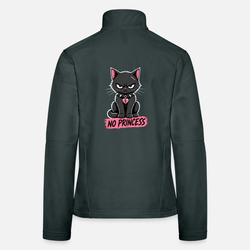 Freche Gothic Katze – No Princess Statement Frauen Softshelljacke