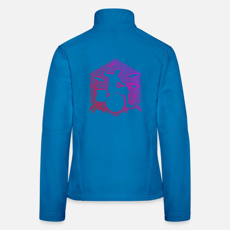 Gift idea for a drummer with drums Women's Softshell Jacket