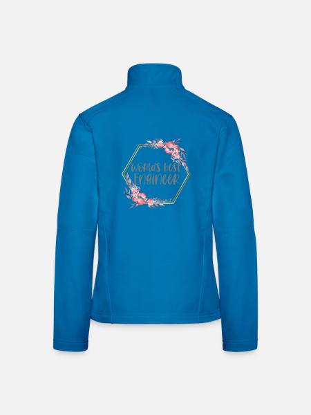 Best Engineer – Ingenieurin Geschenk - Frauen Softshelljacke - Lichtblau - Hinten