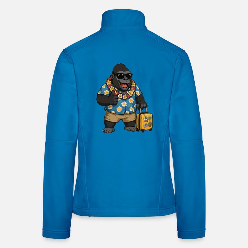 Urlaubs Gorilla Hawaii Hemd Frauen Softshelljacke