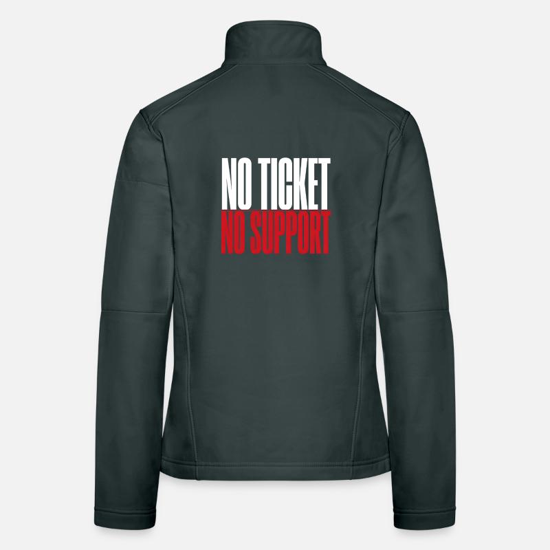 No Ticket No Service IT Support Ticketing Frauen Softshelljacke