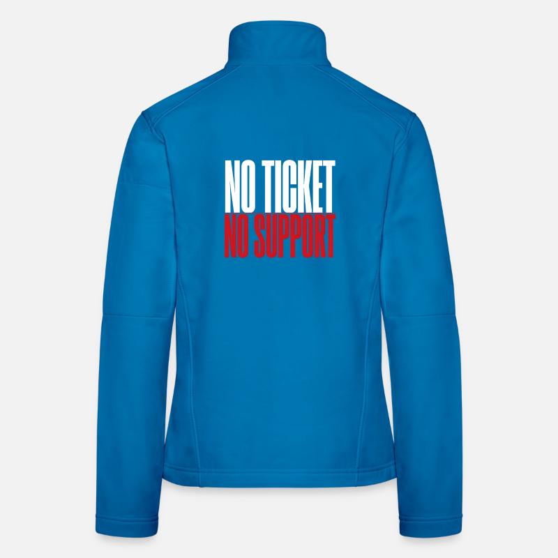 Tickets sans ticket sans service Support IT ticketing Veste en tissu softshell Femme