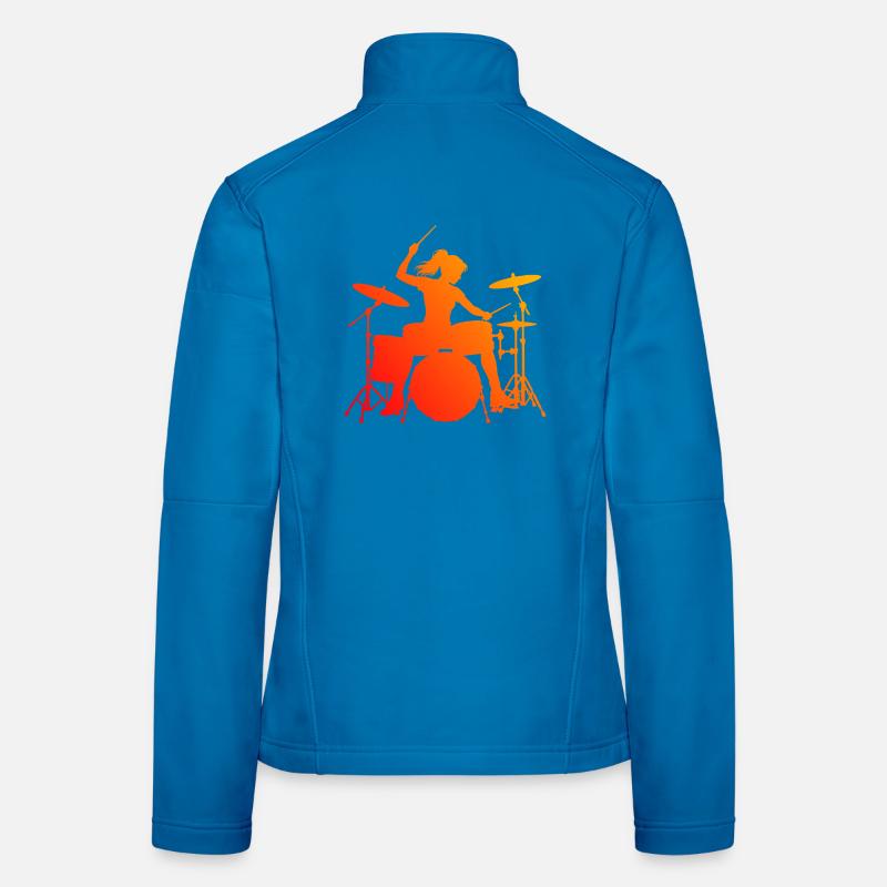 Gift idea for the drummer with percussion Women's Softshell Jacket