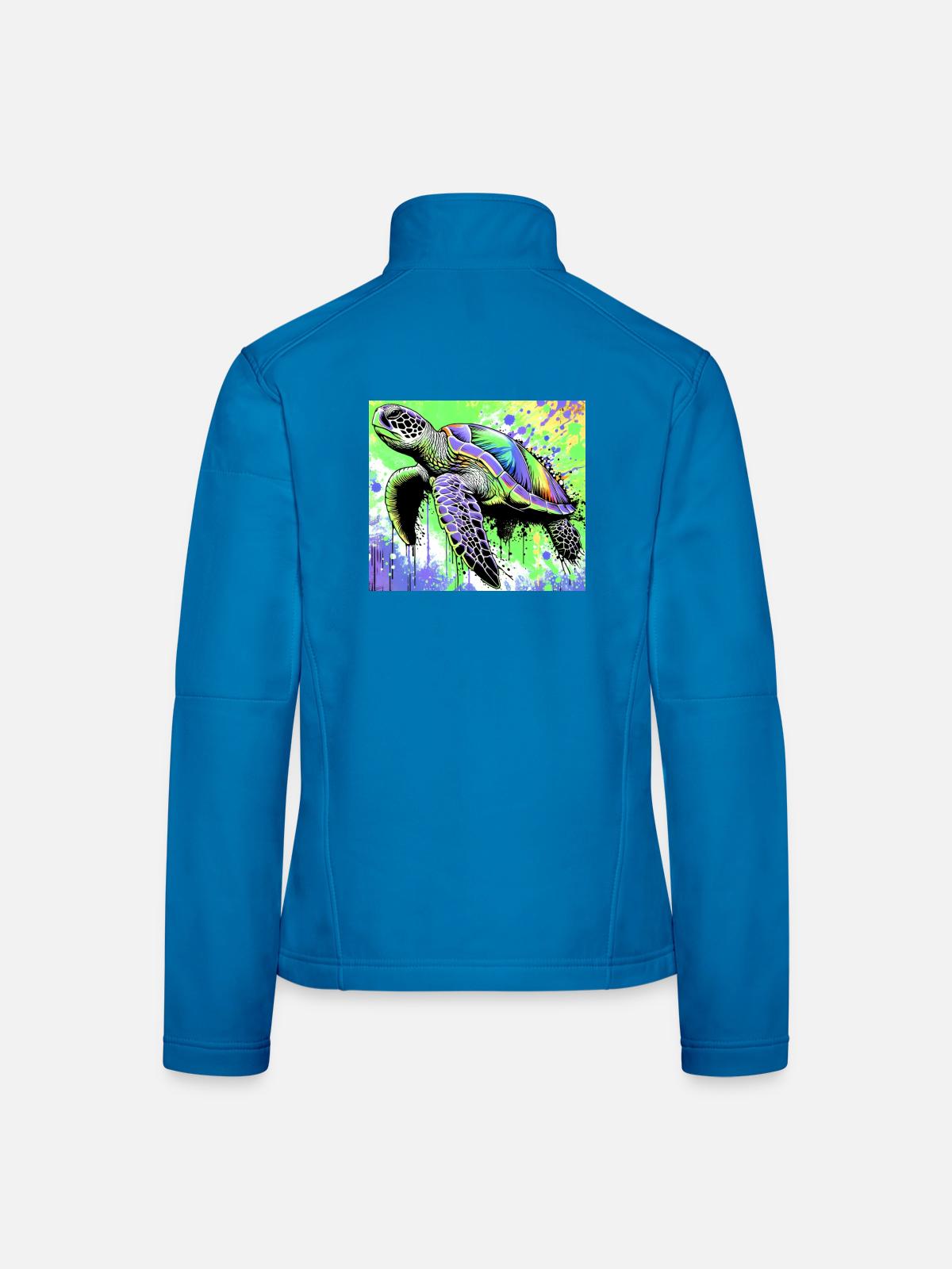 Schildkröte - Frauen Softshelljacke - Lichtblau - Hinten