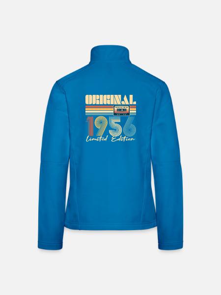 70e anniversaire, 70 ans - Veste en tissu softshell Femme - bleu clair - Dos