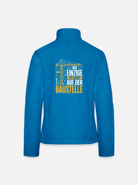  Der Einzige Mit Ahnung Auf Der Baustelle Lustiger - Frauen Softshelljacke - Lichtblau - Hinten