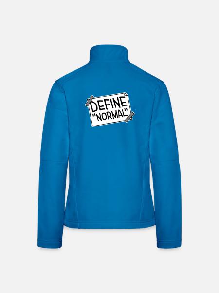 Define Normal Lustig Sarkastisch Definition Grafik - Frauen Softshelljacke - Lichtblau - Hinten