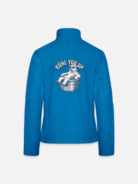 Cooler Eisbär Kühlt - Frauen Softshelljacke - Lichtblau - Hinten