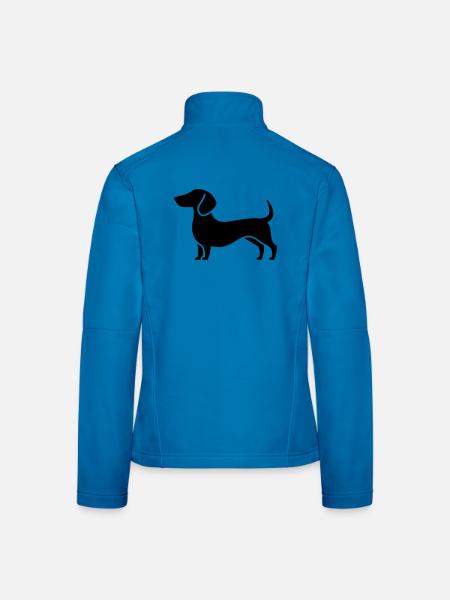 Dackel - Frauen Softshelljacke - Lichtblau - Hinten