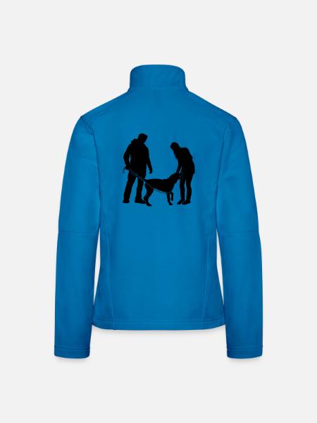 Hundebesitzer - Frauen Softshelljacke - Lichtblau - Hinten