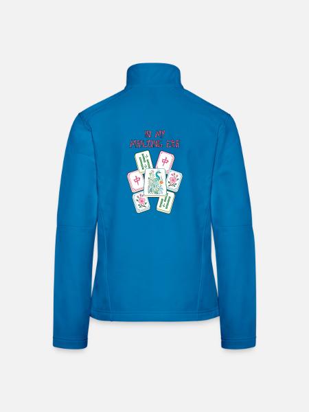 In meiner Mahjong-Ära Mahjong Spiel Social Club - Frauen Softshelljacke - Lichtblau - Hinten