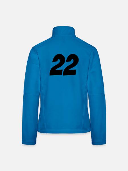 22- - Frauen Softshelljacke - Lichtblau - Hinten