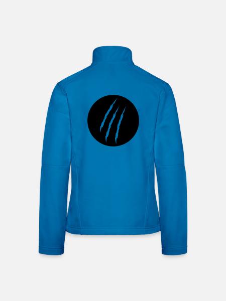Krallen - Frauen Softshelljacke - Lichtblau - Hinten