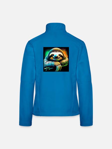 sloth - Women's Softshell Jacket - light blue - Back