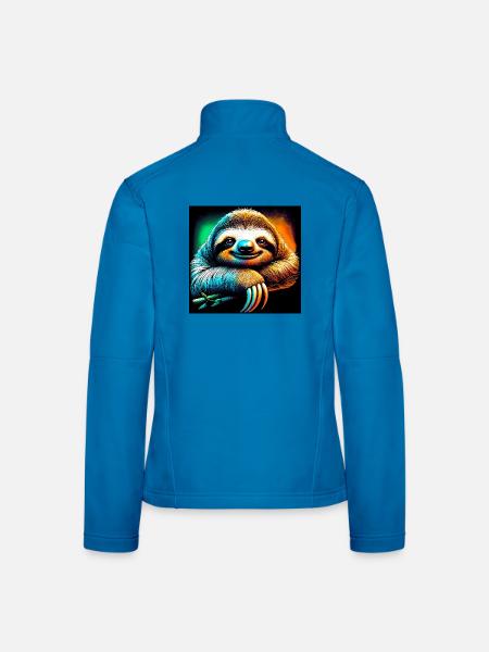 sloth - Women's Softshell Jacket - light blue - Back