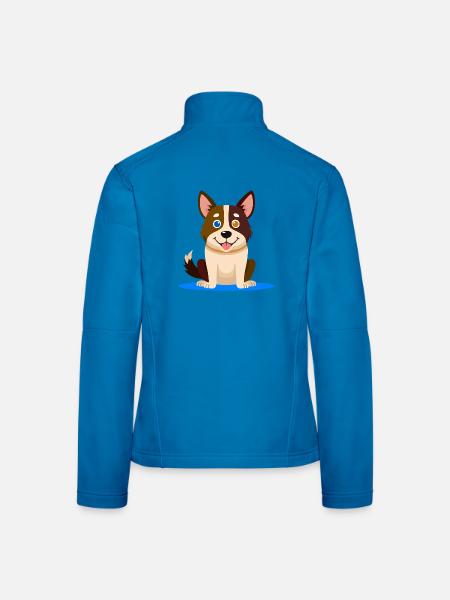 Kleiner bunter Hund (Comic) - Frauen Softshelljacke - Lichtblau - Hinten