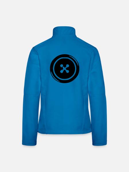 Handarbeit Knopf Geschenk Näherin - Frauen Softshelljacke - Lichtblau - Hinten