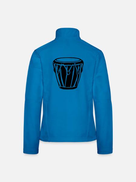 Bongo Trommel Geschenk Musiker - Frauen Softshelljacke - Lichtblau - Hinten