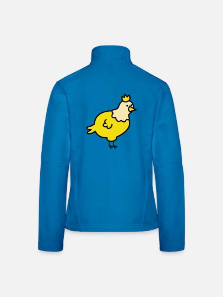 Royal Chick Cartoon - Women's Softshell Jacket - light blue - Back