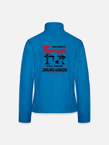 Ausbilder Ausbilderin Beruf Arbeit Lehrlinge - Frauen Softshelljacke - Lichtblau - Hinten