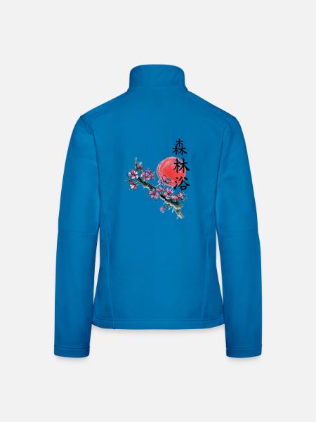 japan Kirschblüte japanisch anime asiatisch - Frauen Softshelljacke - Lichtblau - Hinten