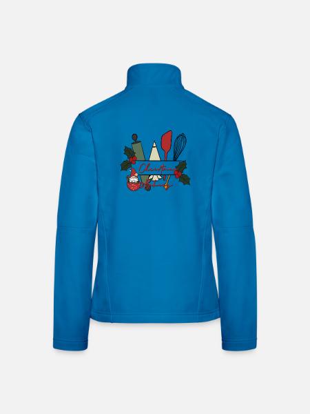 Weihnachtsbäckerei Motiv - Frauen Softshelljacke - Lichtblau - Hinten