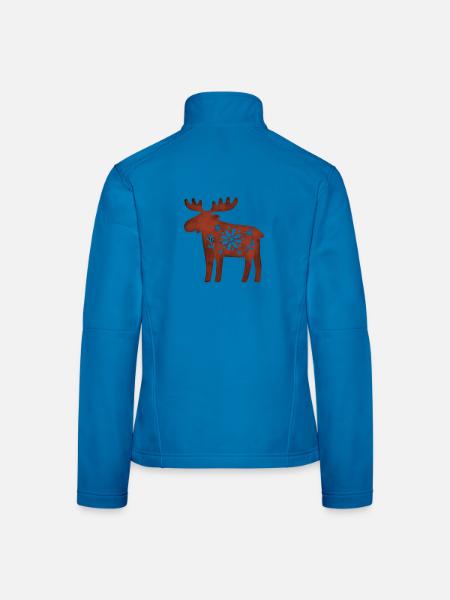 Skandinavischer Elch – Nordic Fol - Frauen Softshelljacke - Lichtblau - Hinten