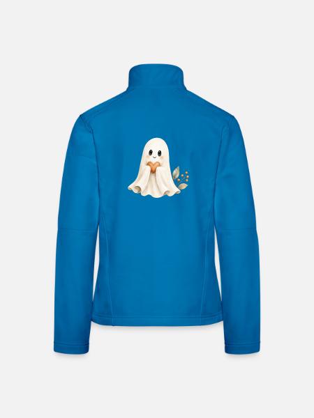 Süßer Halloween Geist mit Herz – Cute Halloween - Frauen Softshelljacke - Lichtblau - Hinten