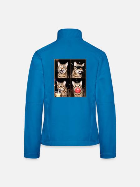 Katzen Pixie-Bob Katze - Frauen Softshelljacke - Lichtblau - Hinten