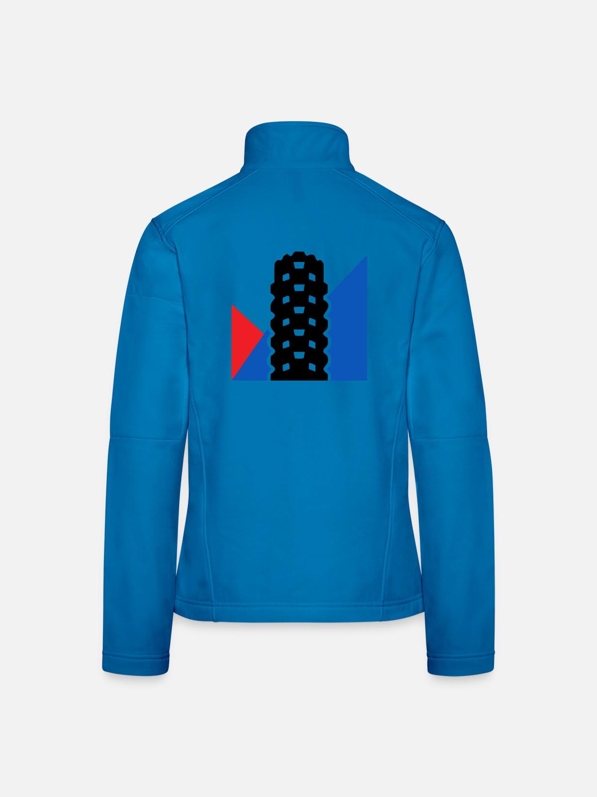 MTB Reifenprofil Abzeichen - Frauen Softshelljacke - Lichtblau - Hinten