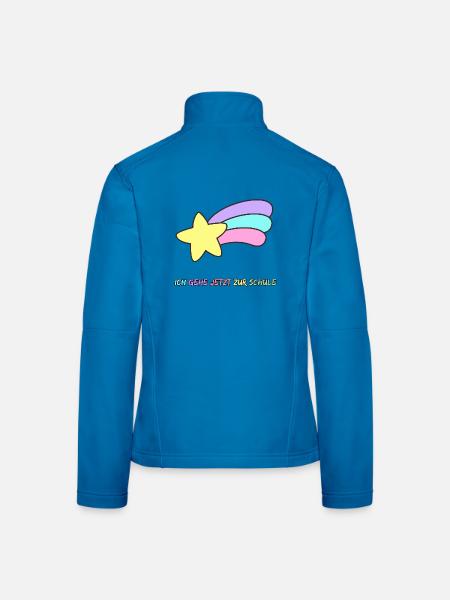 STERNSCHNUPPE SCHULKIND, EINSCHULUNG, GRUNDSCHULE - Frauen Softshelljacke - Lichtblau - Hinten