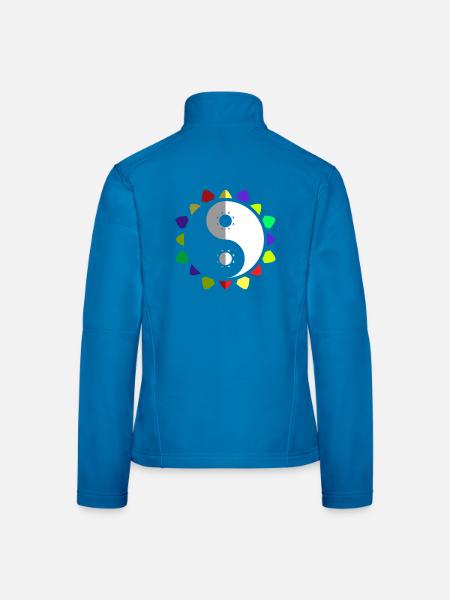 Qigong Qi Gong Tai Chi Chigong - Frauen Softshelljacke - Lichtblau - Hinten
