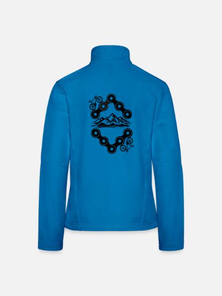 Radfahren Fahrrad Sport Radfahren Radfahrer - Frauen Softshelljacke - Lichtblau - Hinten