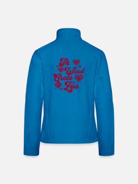 Ich werde große Schwester sein – Schwangerschaftsankündigung – Ca - Frauen Softshelljacke - Lichtblau - Hinten