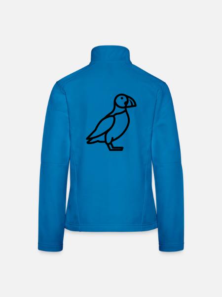 Papageitaucher-Seevogel - Frauen Softshelljacke - Lichtblau - Hinten