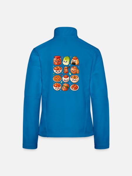 Kawaii Kimchi | Koreanische Küche - Frauen Softshelljacke - Lichtblau - Hinten