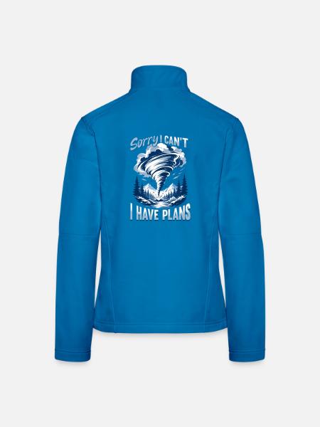 Funny Tornadoes Storms Chasing Meteorology - Frauen Softshelljacke - Lichtblau - Hinten